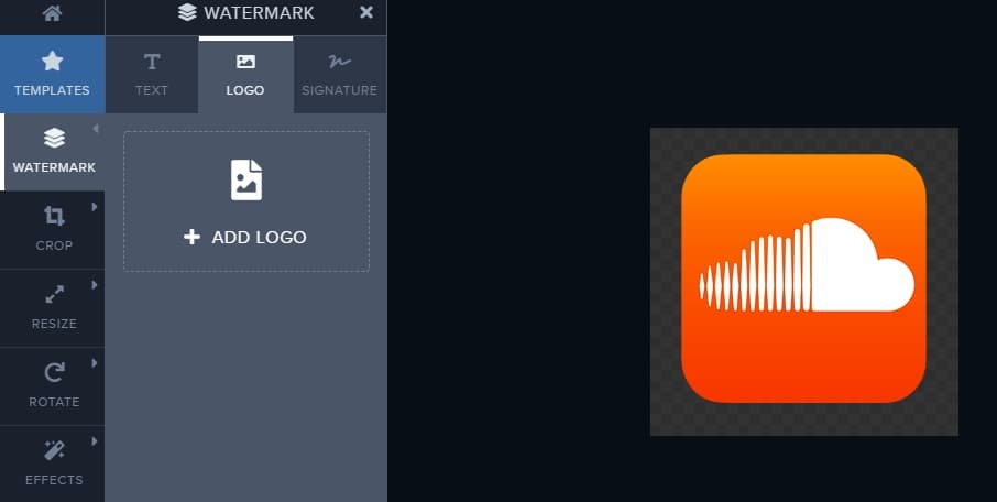 إضافة العلامة المائية على الصور