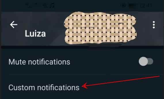 كيفية تخصيص نغمة لرقم معين في الواتس اب 11