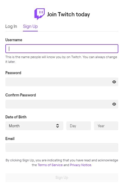 شرح انشاء حساب في تويتش - فتح حساب في twitch 15