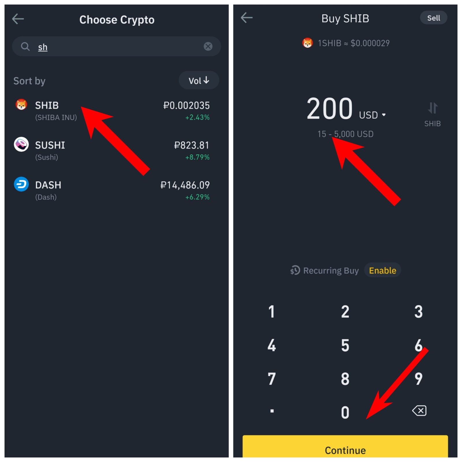 كيفية شراء عملة شيبا shiba inu بالبطاقة المصرفية خطوة بخطوة 10