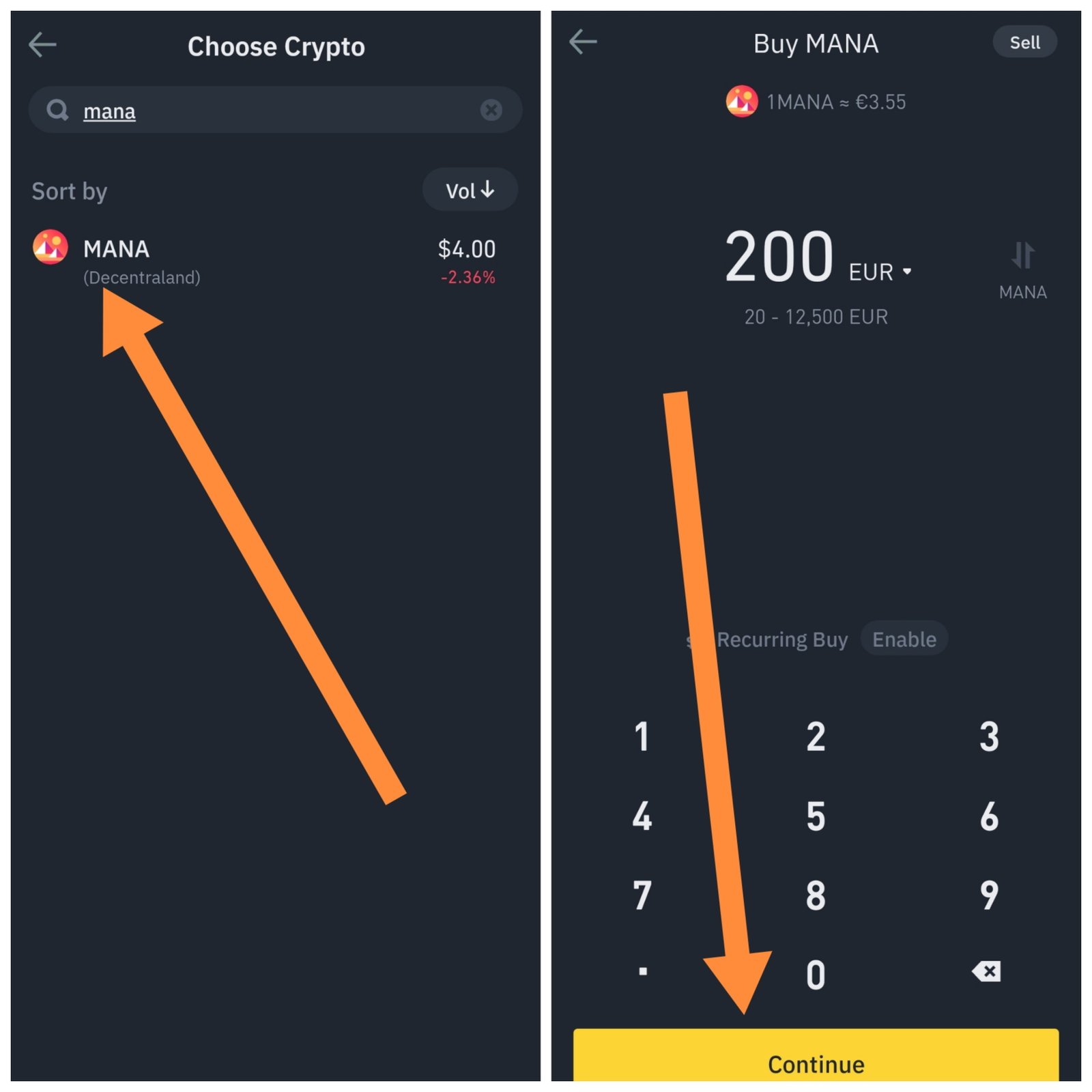 كيفية شراء عملة MANA بالفيزا خطوة بخطوة – شراء Decentraland 14