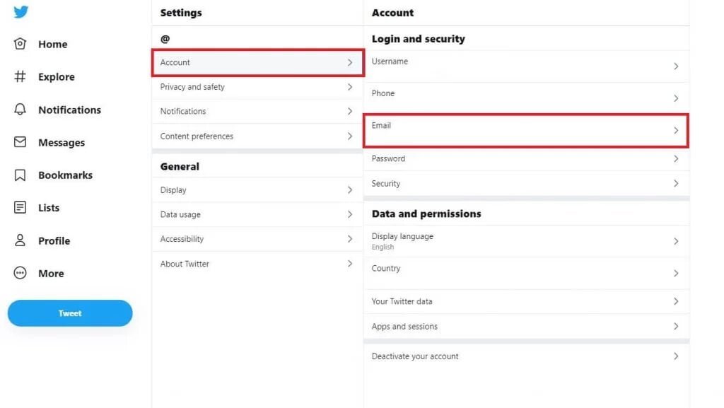 كيفية تغيير البريد الالكتروني في تويتر على الهاتف و الكمبيوتر 12