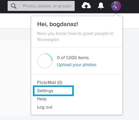 كيفية تغيير اسم الحساب على فليكر Flickr 11