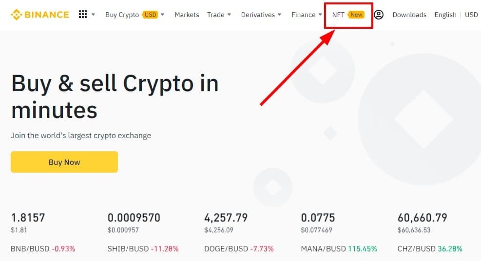 كيفية شراء وبيع NFTs على سوق بينانس لرموز الغير قابلة للاستبدال 16
