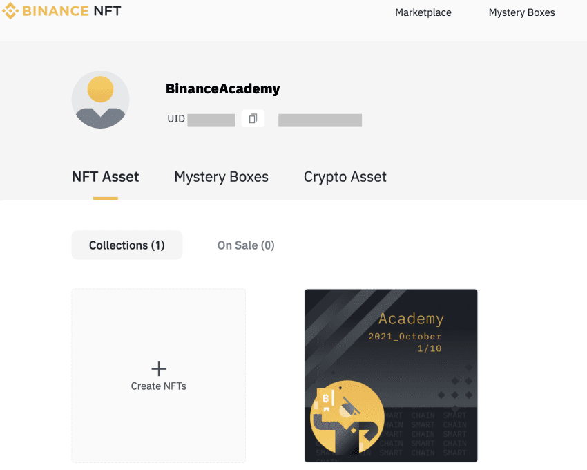 كيفية شراء وبيع NFTs على سوق بينانس لرموز الغير قابلة للاستبدال 20