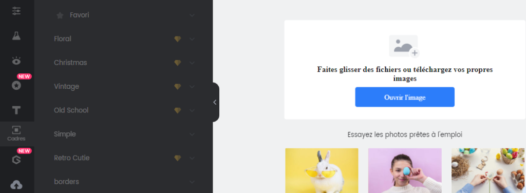 وضع اطارات للصور