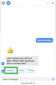 التواصل مع دعم زووم